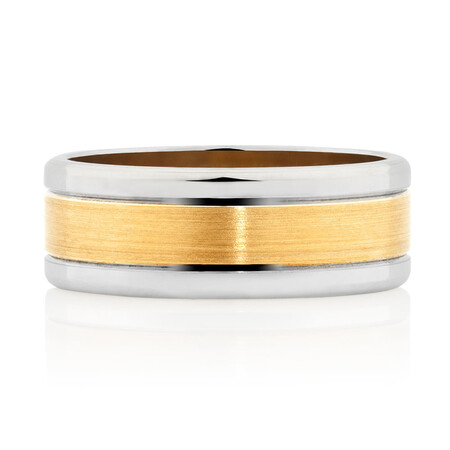 Men's Wedding Band in 10ct Yellow & White Gold Men's Wedding Band in 10ct Yellow & White Gold
