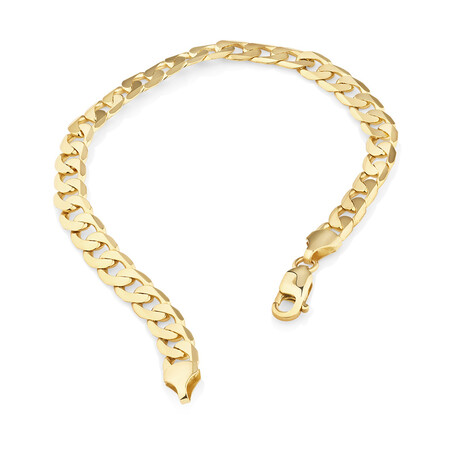 21cm (8.5") 6mm-6.5mm Width Curb Bracelet in 10kt Yellow Gold 21cm (8.5") 6mm-6.5mm Width Curb Bracelet in 10kt Yellow Gold