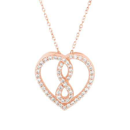 Small Infinitas Pendant with 1/4 Carat TW of Diamonds in 10ct Rose Gold Small Infinitas Pendant with 1/4 Carat TW of Diamonds in 10ct Rose Gold