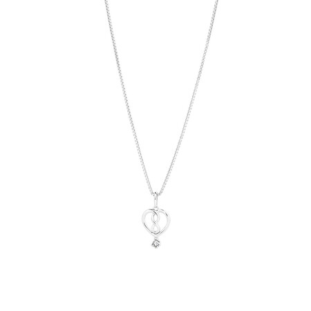 Mini Infinitas Pendant with Diamonds in Sterling Silver Mini Infinitas Pendant with Diamonds in Sterling Silver
