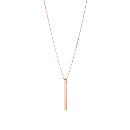 Vertical Bar Necklace in 10kt Rose Gold Vertical Bar Necklace in 10kt Rose Gold