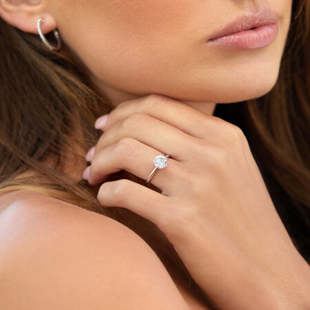 Michael Hill Solitaire Engagement Ring with a 1.50 Carat TW Diamond with the De Beers Code of Origin in Platinum Michael Hill Solitaire Engagement Ring with a 1.50 Carat TW Diamond with the De Beers Code of Origin in Platinum