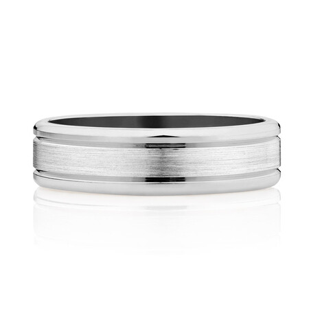 Men's Wedding Band in 10ct White Gold Men's Wedding Band in 10ct White Gold