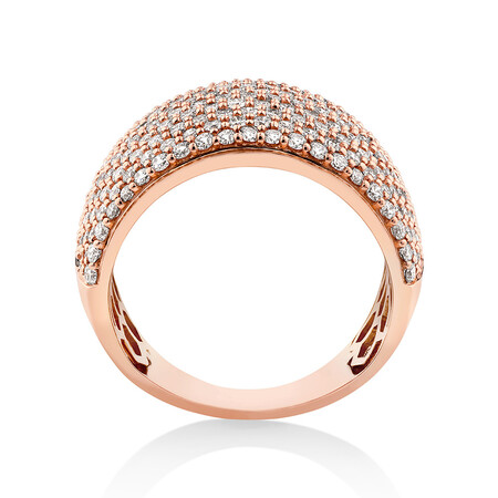 Pave Ring with 2 Carat TW Diamond in 14kt Rose Gold Pave Ring with 2 Carat TW Diamond in 14kt Rose Gold