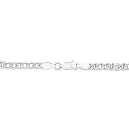 19cm (7”) 3mm-3.5mm Width Curb Bracelet in Sterling Silver 19cm (7”) 3mm-3.5mm Width Curb Bracelet in Sterling Silver