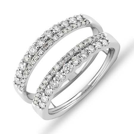 Enhancer Ring with 0.70 Carat TW of Diamonds in 14kt White Gold