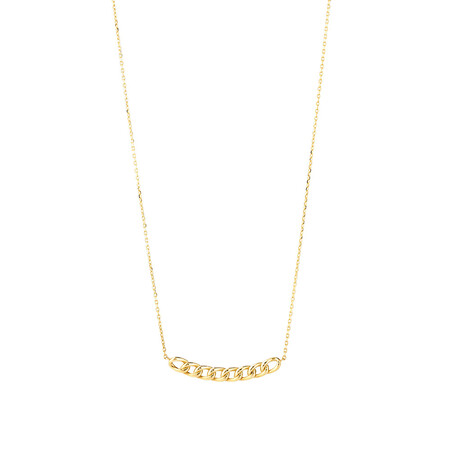 45cm Curb Link Cable Necklace in 10kt Yellow Gold 45cm Curb Link Cable Necklace in 10kt Yellow Gold