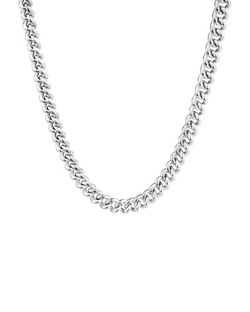 45cm (18") 6.5mm-7mm Width Curb Chain in Sterling Silver 45cm (18") 6.5mm-7mm Width Curb Chain in Sterling Silver