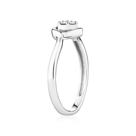 Promise Ring with Diamonds in Sterling Silver Promise Ring with Diamonds in Sterling Silver