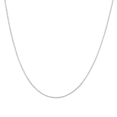 50cm (20") Diamond Cut Belcher Chain in 18kt White Gold