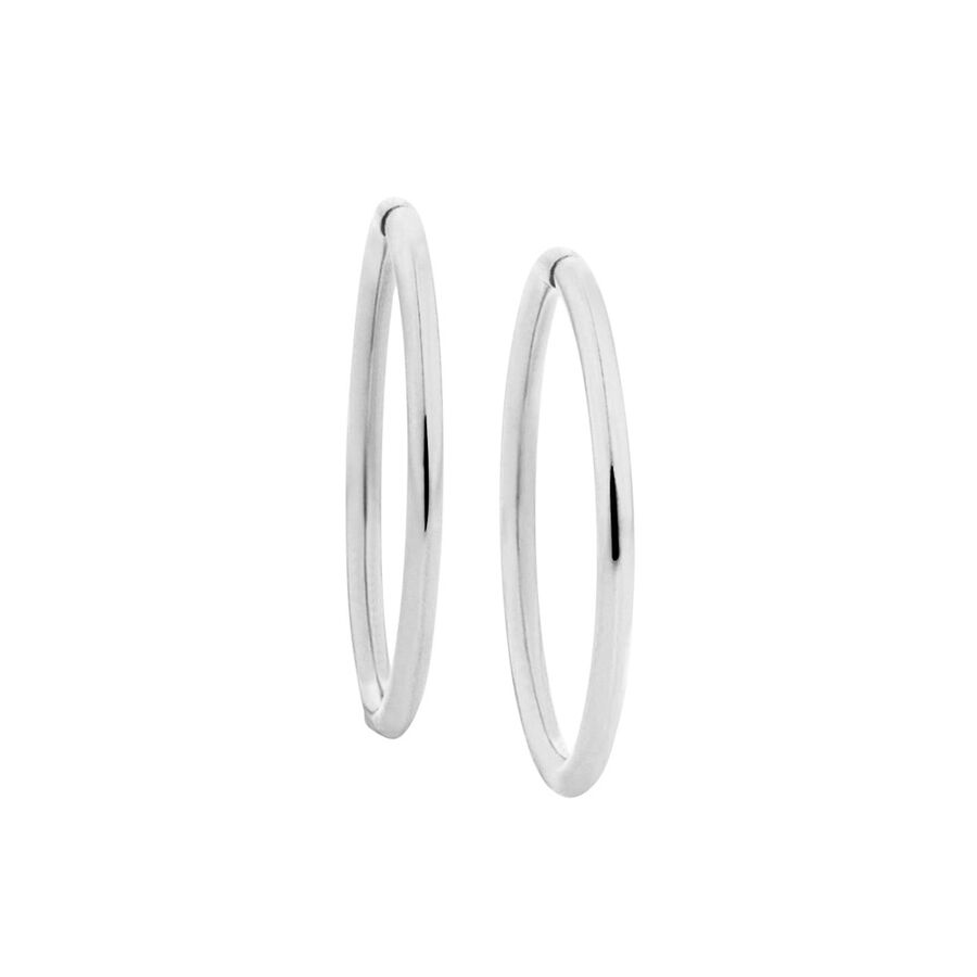 Small white gold sleeper earrings Clearance