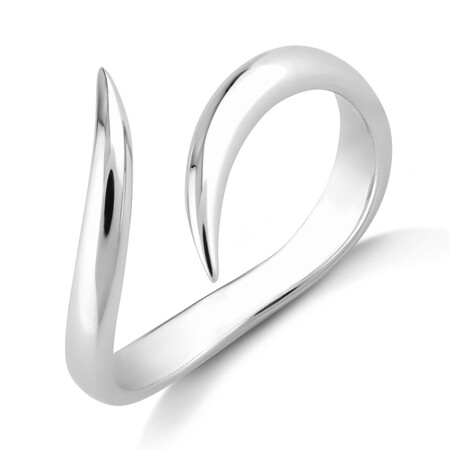 Sculpture Bypass Ring In Sterling Silver Sculpture Bypass Ring In Sterling Silver
