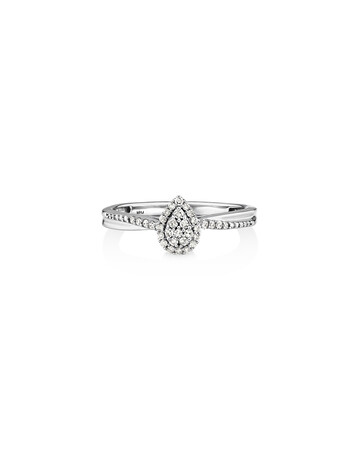 Promise Ring with 0.15 Carat TW of Diamonds in 10ct White Gold Promise Ring with 0.15 Carat TW of Diamonds in 10ct White Gold