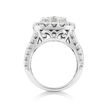 Engagement Ring with 4 Carat TW of Diamonds in 14ct White Gold Engagement Ring with 4 Carat TW of Diamonds in 14ct White Gold