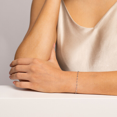19cm (7") Fancy Bracelet in 10ct White Gold 19cm (7") Fancy Bracelet in 10ct White Gold