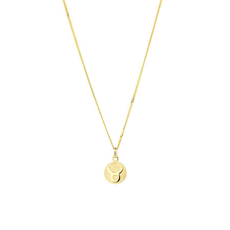 Taurus Zodiac Pendant in 10ct Yellow Gold Taurus Zodiac Pendant in 10ct Yellow Gold
