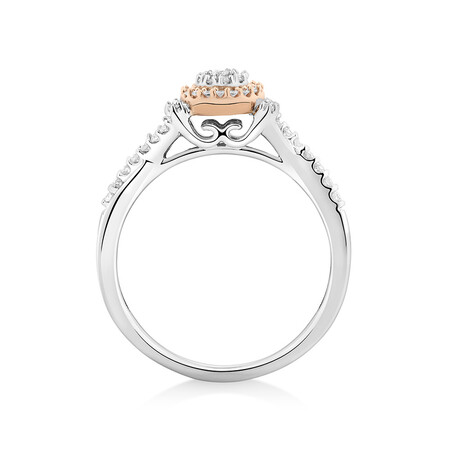 Promise Ring with 1/4 Carat TW of Diamonds in 10kt White & Rose Gold Promise Ring with 1/4 Carat TW of Diamonds in 10kt White & Rose Gold
