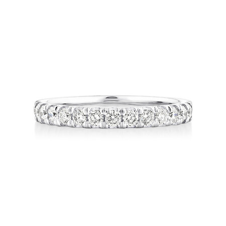 Wedding Band with 0.50 Carat TW of Diamonds in 18ct White Gold Wedding Band with 0.50 Carat TW of Diamonds in 18ct White Gold