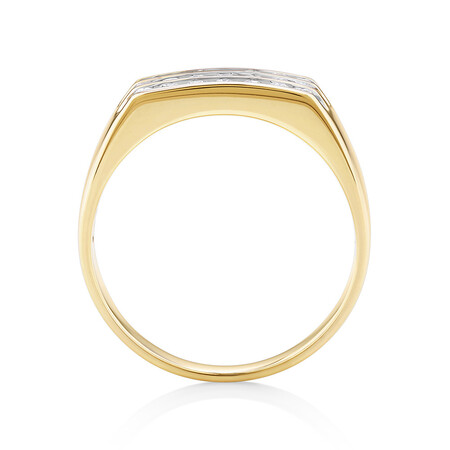 Men's Channel Set Ring in 10kt Yellow Gold With 1/2 Carat TW of Diamonds Men's Channel Set Ring in 10kt Yellow Gold With 1/2 Carat TW of Diamonds