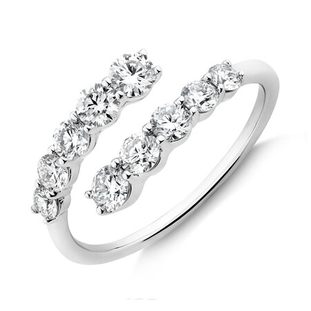 Laboratory-Created 1 Carat TW Diamond Ring in 10ct White Gold Laboratory-Created 1 Carat TW Diamond Ring in 10ct White Gold