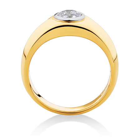 Men's Solitaire Ring with 1 Carat TW of Diamonds in 10kt Yellow Gold Men's Solitaire Ring with 1 Carat TW of Diamonds in 10kt Yellow Gold