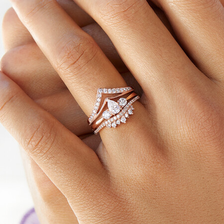 Evermore Wedding Band with 0.23 Carat TW of Diamonds in 10ct Rose Gold Evermore Wedding Band with 0.23 Carat TW of Diamonds in 10ct Rose Gold