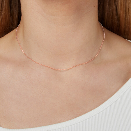 40cm (16") Fine Belcher Chain in 10ct Rose Gold 40cm (16") Fine Belcher Chain in 10ct Rose Gold