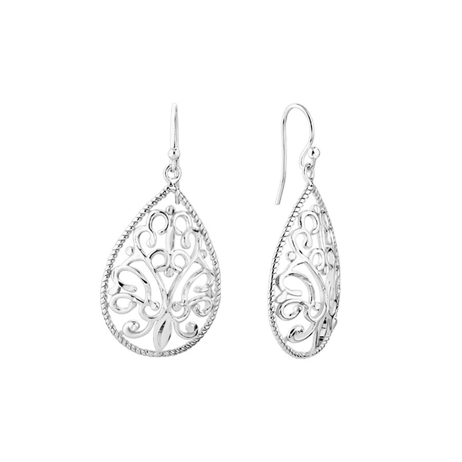 Sterling silver filigree earrings clearance