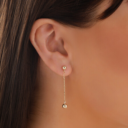 Drop Ball Stud Earrings in 10kt Yellow Gold Drop Ball Stud Earrings in 10kt Yellow Gold