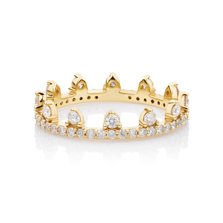 Zipper Ring with 0.75 Carat TW of Diamonds in 10ct Yellow Gold Zipper Ring with 0.75 Carat TW of Diamonds in 10ct Yellow Gold