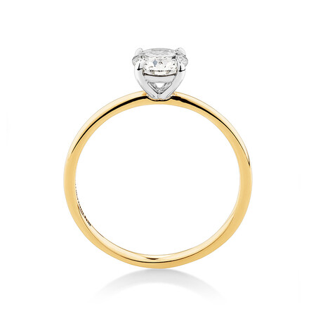 Southern Star Solitaire Engagement Ring with a 0.70 Carat TW Diamond in 18kt Yellow & White Gold Southern Star Solitaire Engagement Ring with a 0.70 Carat TW Diamond in 18kt Yellow & White Gold