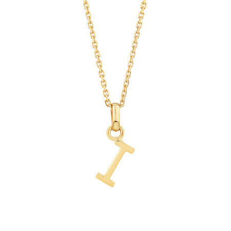 I Initial Pendant in 10kt Yellow Gold I Initial Pendant in 10kt Yellow Gold