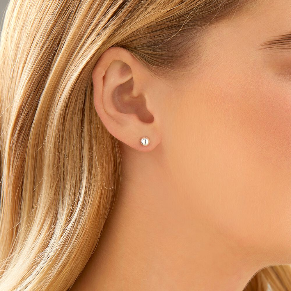 5mm Ball Stud Earrings in Sterling Silver