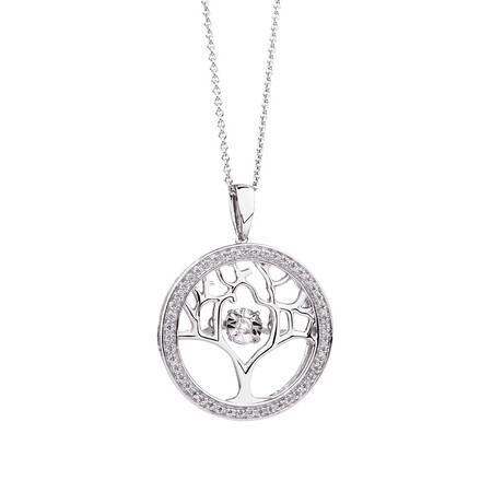 Everlight Tree of Life Pendant with Diamonds in Sterling Silver Everlight Tree of Life Pendant with Diamonds in Sterling Silver