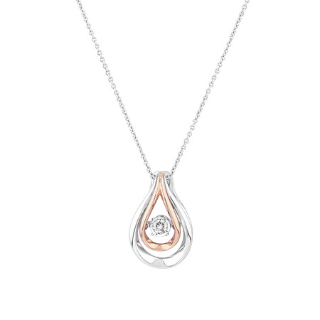 Everlight Pendant with a Diamond in 10kt Rose Gold & Sterling Silver Everlight Pendant with a Diamond in 10kt Rose Gold & Sterling Silver