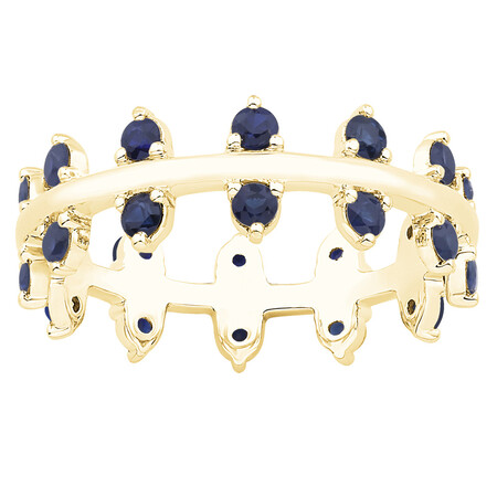 Zipper Ring with Blue Sapphire in 10ct Yellow Gold Zipper Ring with Blue Sapphire in 10ct Yellow Gold