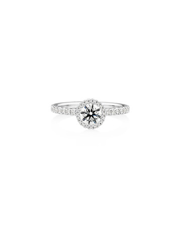 Sir Michael Hill Designer Halo Engagement Ring with 1.0 Carat TW of Diamonds in 18kt White Gold Sir Michael Hill Designer Halo Engagement Ring with 1.0 Carat TW of Diamonds in 18kt White Gold