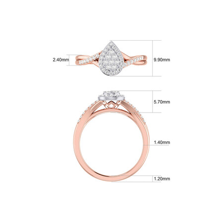 Evermore Bridal Set with 0.38 Carat TW of Diamonds in 10ct Rose & White Gold Evermore Bridal Set with 0.38 Carat TW of Diamonds in 10ct Rose & White Gold