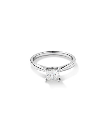 Certified Solitaire Engagement Ring with 1 Carat TW Diamond in 18ct White Gold Certified Solitaire Engagement Ring with 1 Carat TW Diamond in 18ct White Gold