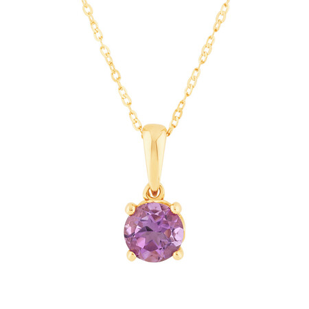 Pendant with Amethyst in 10kt Yellow Gold
