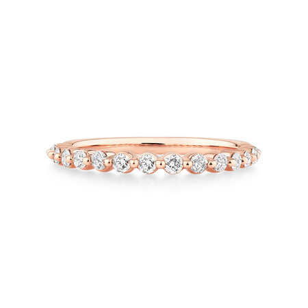 Evermore Wedding Band with 0.34 Carat TW of Diamonds in 10ct Rose Gold Evermore Wedding Band with 0.34 Carat TW of Diamonds in 10ct Rose Gold