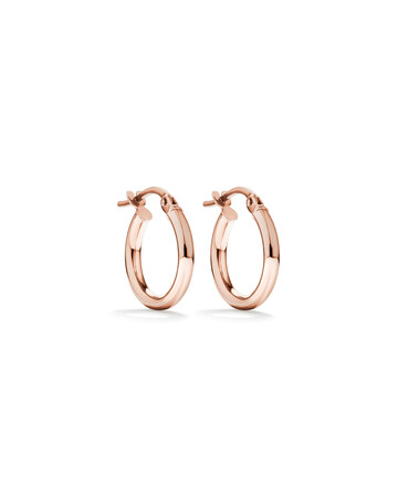 14mm Hoop Earrings in 10ct Rose Gold 14mm Hoop Earrings in 10ct Rose Gold