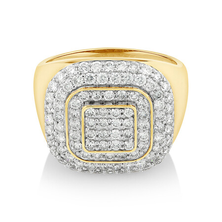 Ring with 2 Carat TW of Diamonds in 10ct Yellow Gold Ring with 2 Carat TW of Diamonds in 10ct Yellow Gold