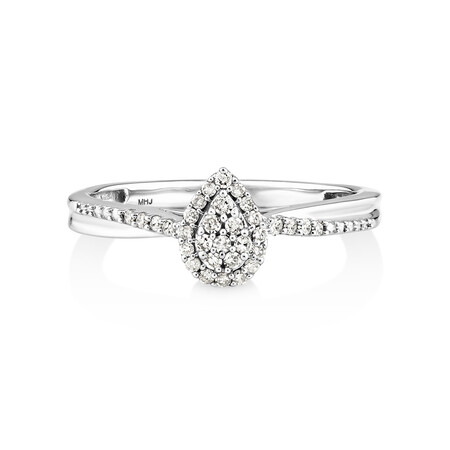 Promise Ring with 0.15 Carat TW of Diamonds in 10ct White Gold Promise Ring with 0.15 Carat TW of Diamonds in 10ct White Gold