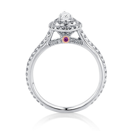 Sir Michael Hill Designer Double Halo Engagement Ring with 0.87 Carat TW of Diamonds in 14kt White Gold Sir Michael Hill Designer Double Halo Engagement Ring with 0.87 Carat TW of Diamonds in 14kt White Gold