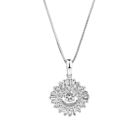 Everlight Pendant with 0.50 Carat TW Of Diamonds in 10ct White Gold Everlight Pendant with 0.50 Carat TW Of Diamonds in 10ct White Gold
