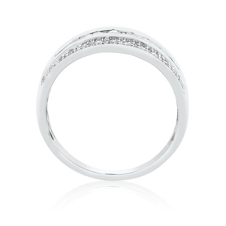 Ring with 0.34 Carat TW of Diamonds in 10ct White Gold Ring with 0.34 Carat TW of Diamonds in 10ct White Gold
