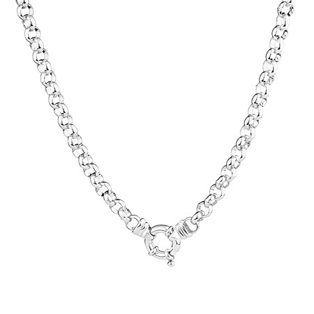 50cm (20") 6.5mm-7mm Width Belcher Chain in Sterling Silver 50cm (20") 6.5mm-7mm Width Belcher Chain in Sterling Silver