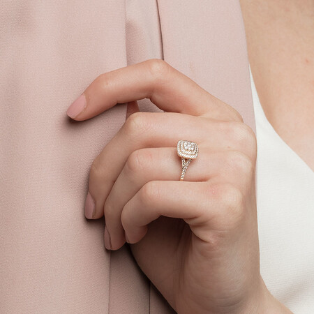 Engagement Ring with 1/2 Carat TW of Diamonds in 10ct Yellow Gold Engagement Ring with 1/2 Carat TW of Diamonds in 10ct Yellow Gold