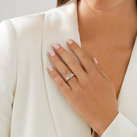 Three Stone Engagement Ring with 2 Carat TW of Diamonds in 14kt Yellow & White Gold Three Stone Engagement Ring with 2 Carat TW of Diamonds in 14kt Yellow & White Gold